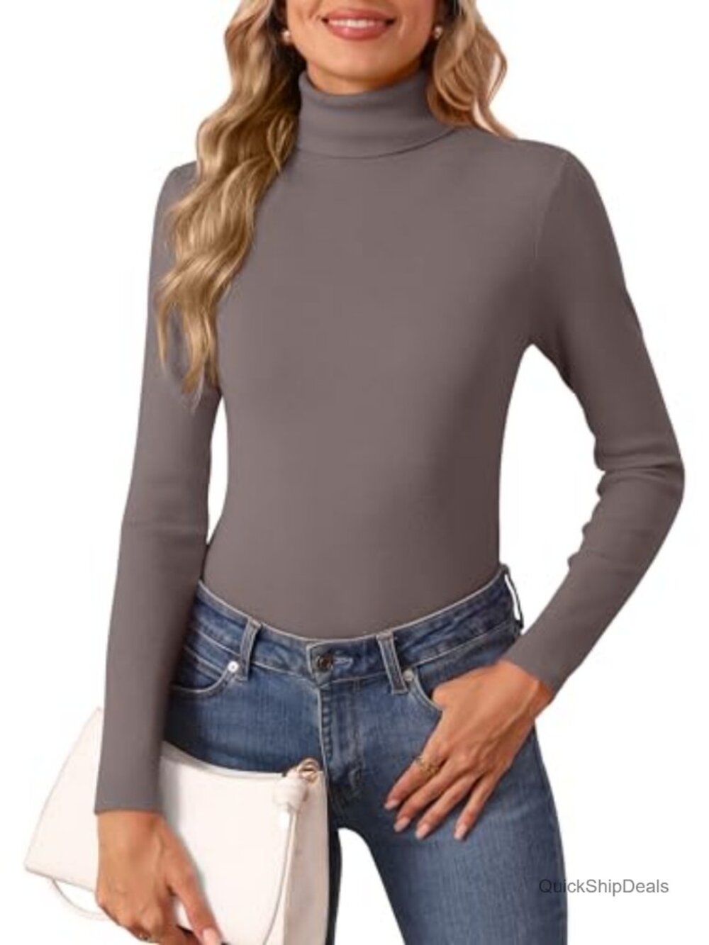 Women's Turtleneck Long Sleeve Thermal Base Layer Top